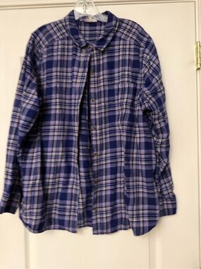 SO Blue Plaid Button-Down Shirt